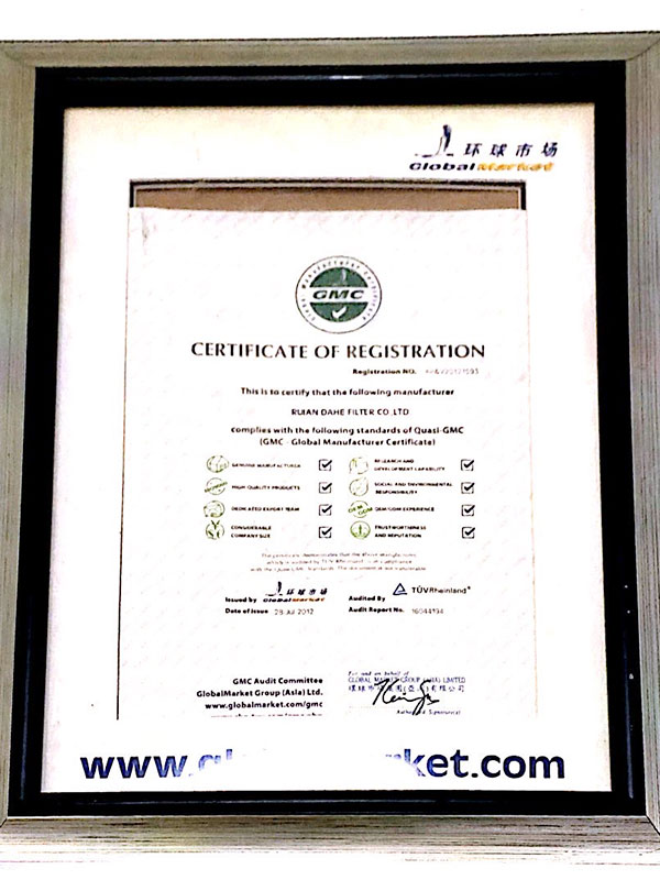 Certificate of registration